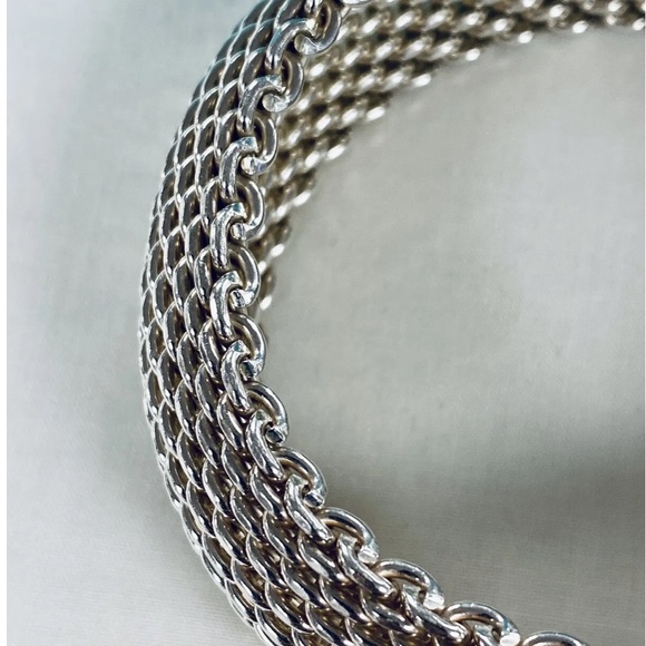 Beautiful Mesh 925 Sterling Silver Bracelet - Picture 4 of 12